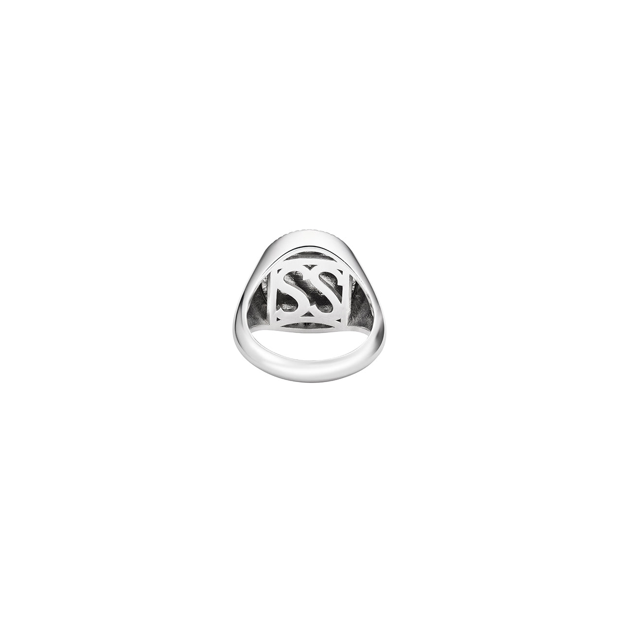 LAB Silver Initial Ring