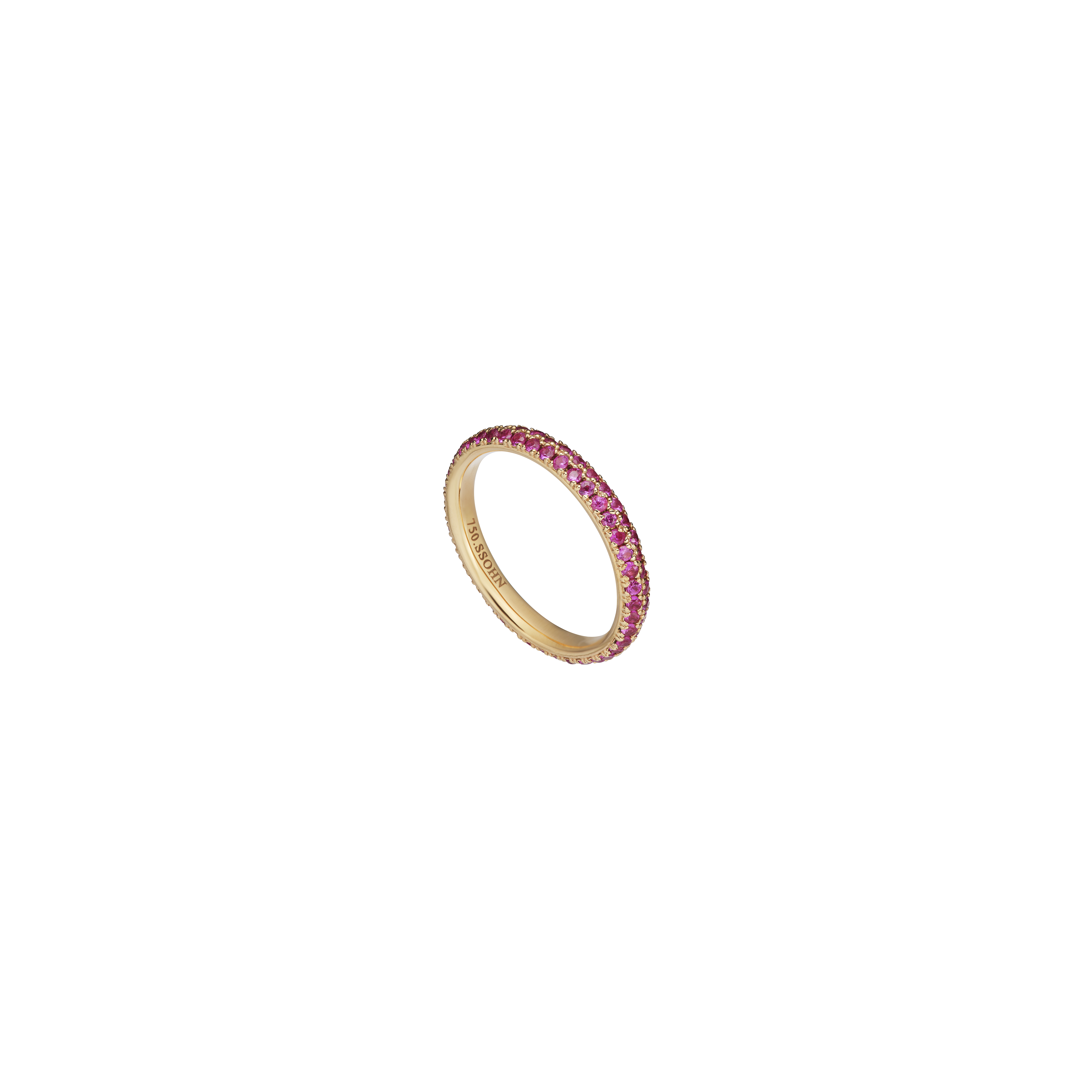 Dainty Pavé Ring / Pink sapphire