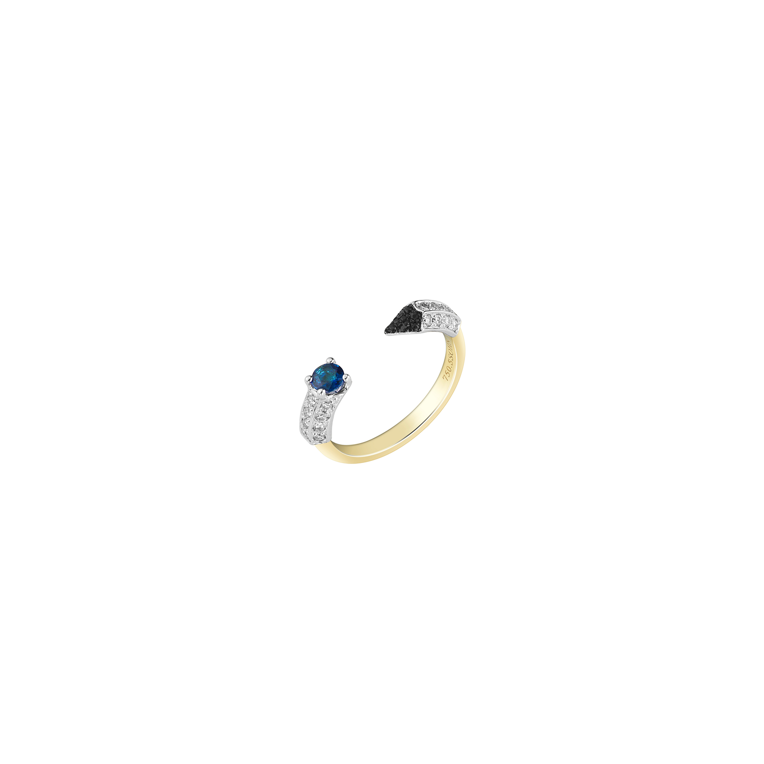Pencil Open Ring / Blue Sapphire