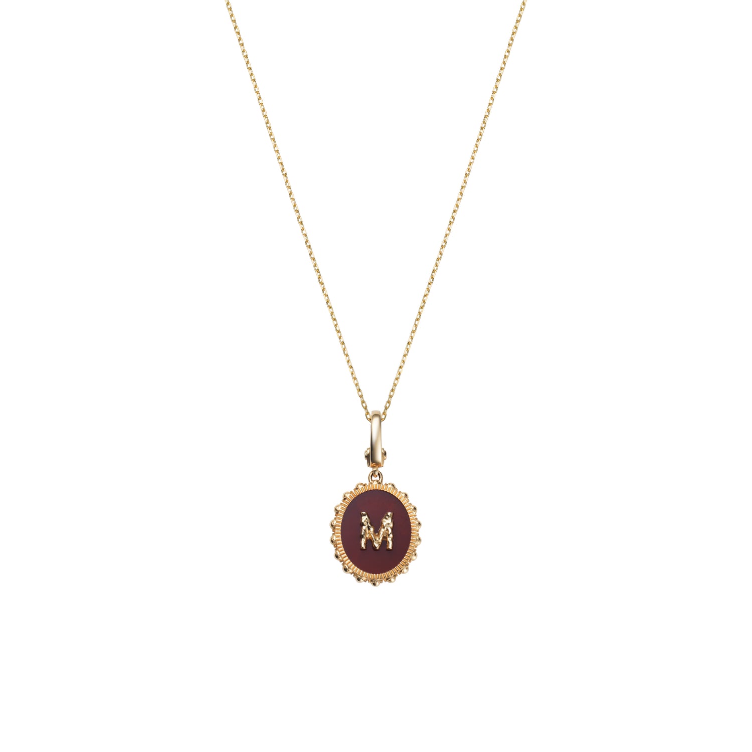 Oval Initial Necklace