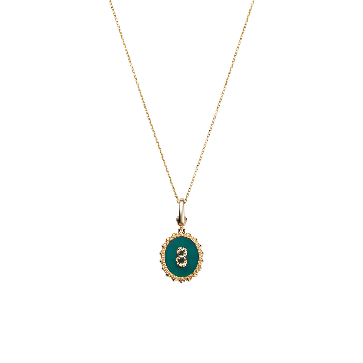 Oval Initial Necklace