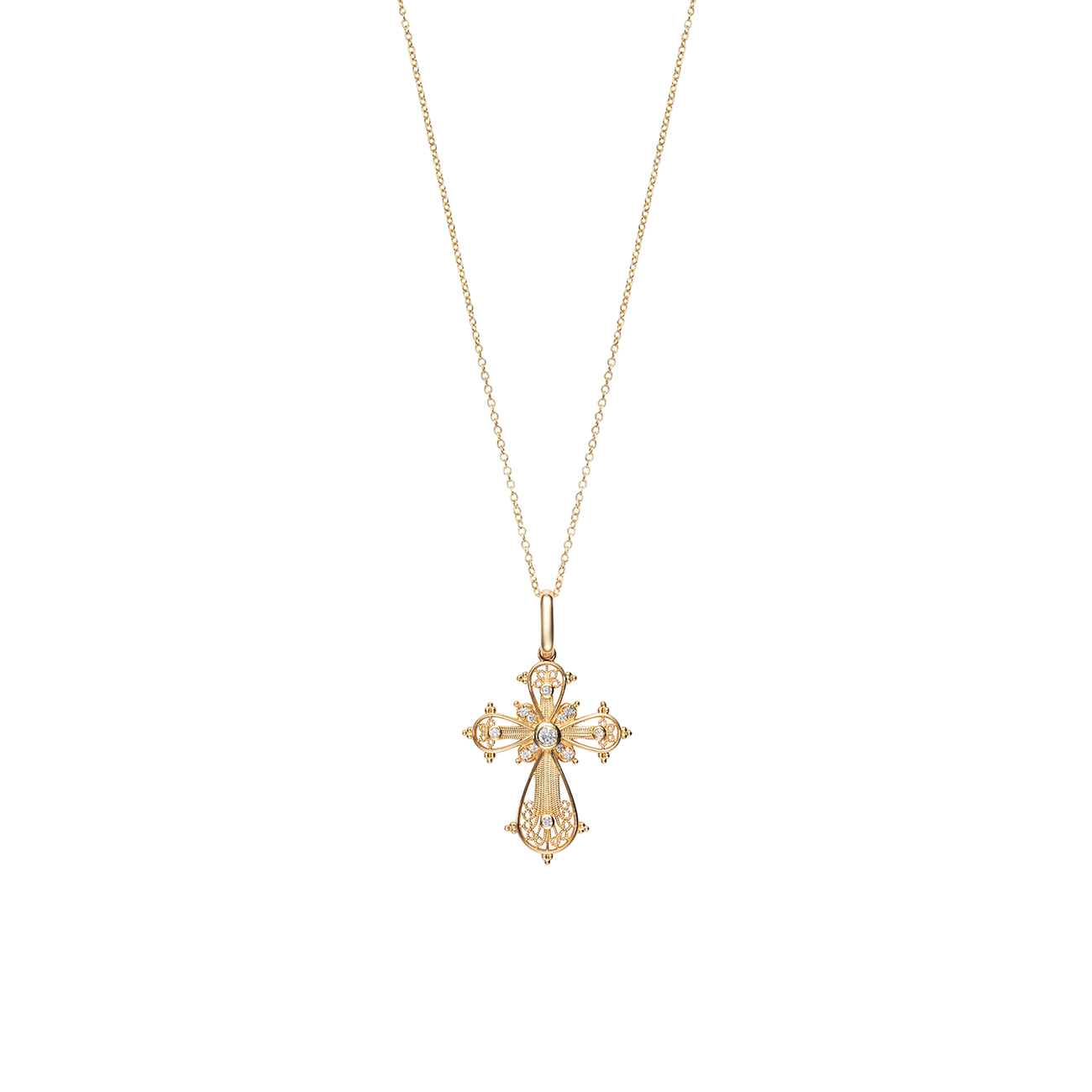 LAB Lace Cross Necklace