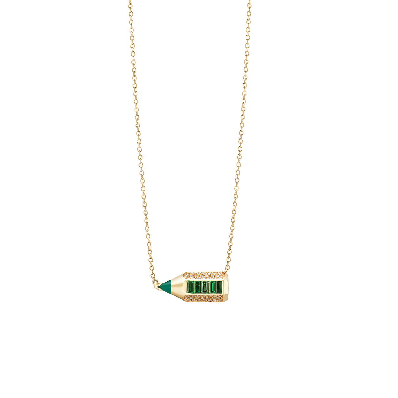 Tsavorite Stub Pencil Necklace
