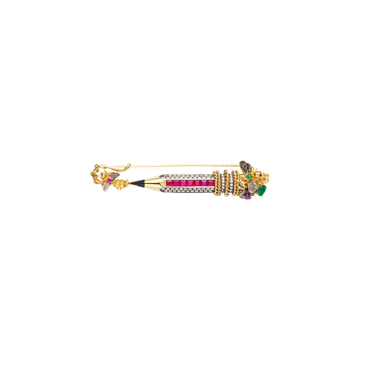 Ruby Pencil Brooch