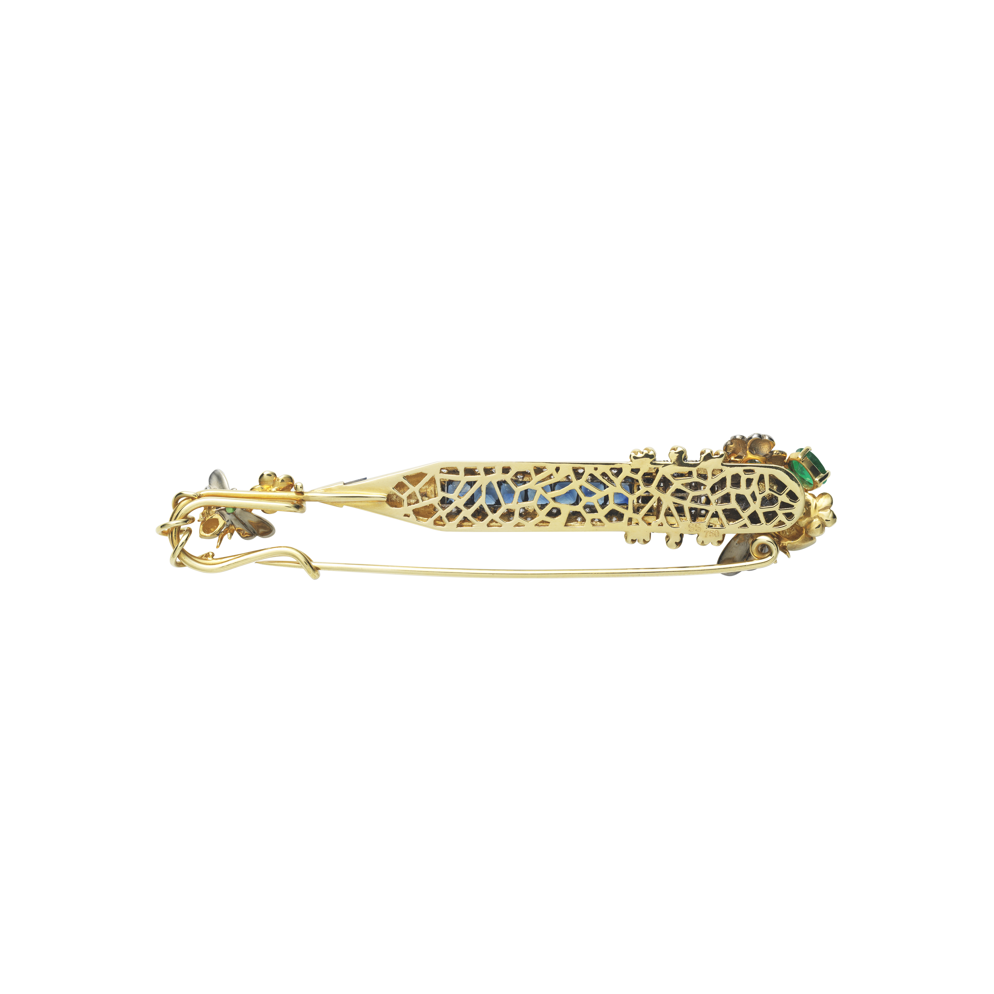 Pencil Brooch / Blue Sapphire