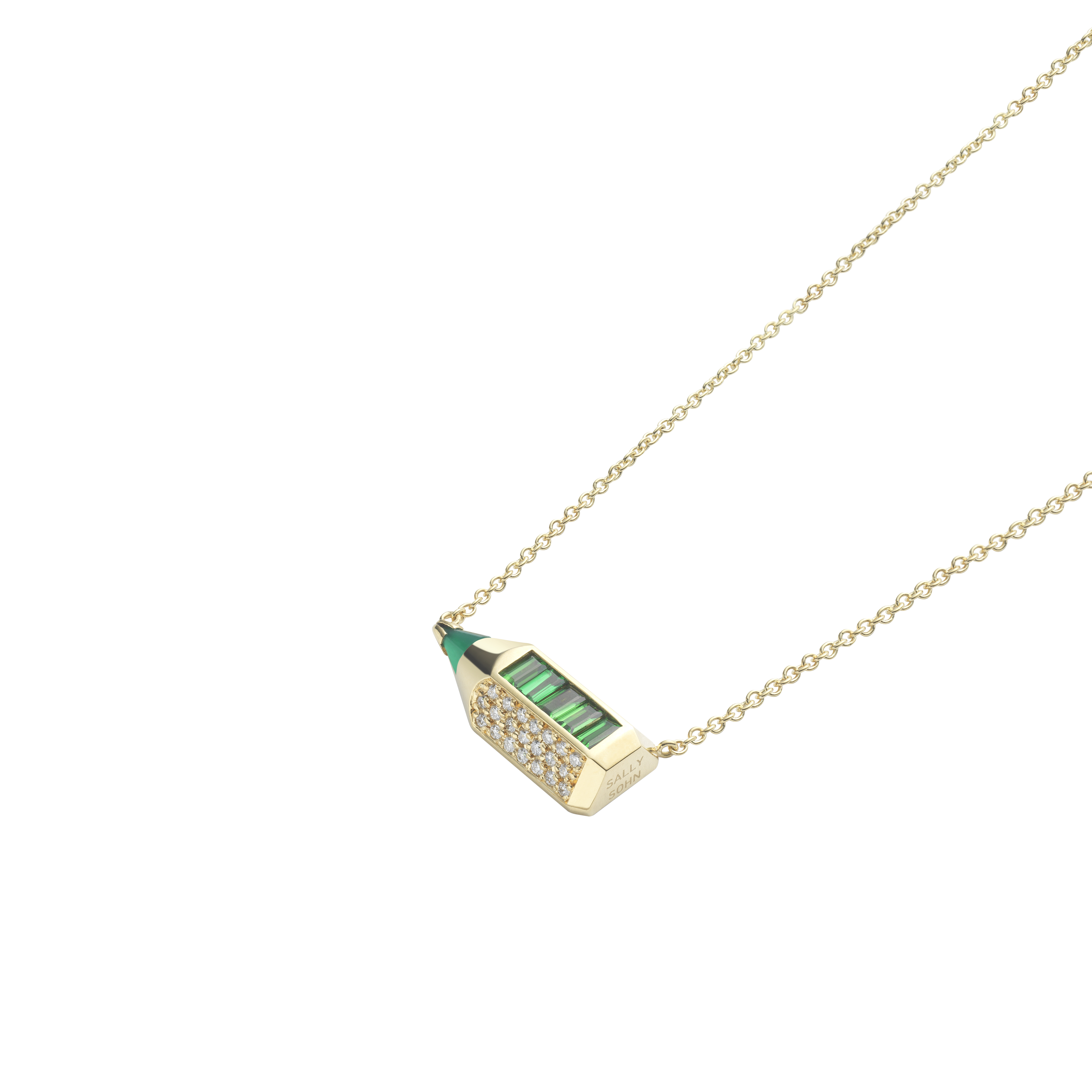 Pencil Plump Necklace / Tsavorite