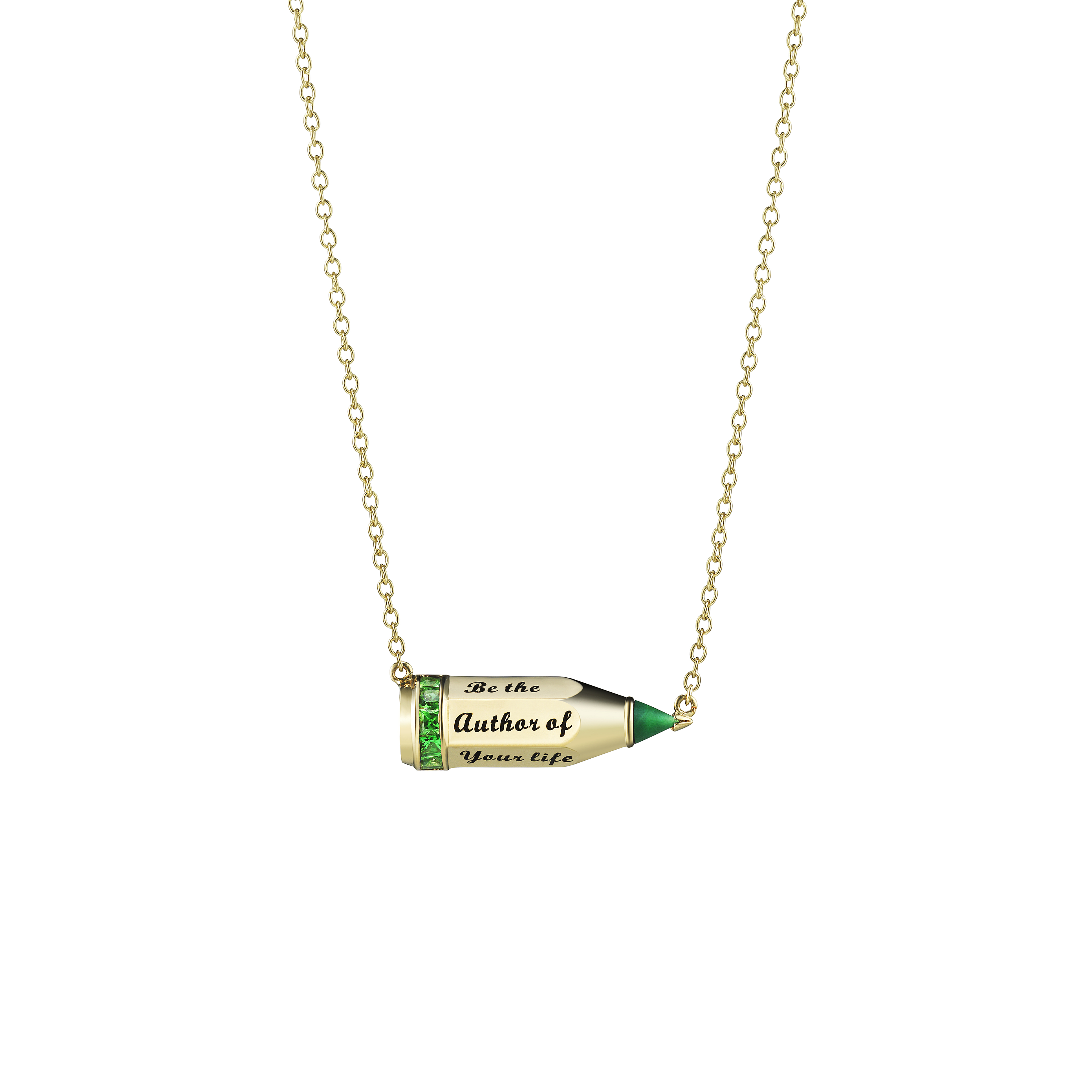 Pencil 'Be The' Necklace / Tsavorite