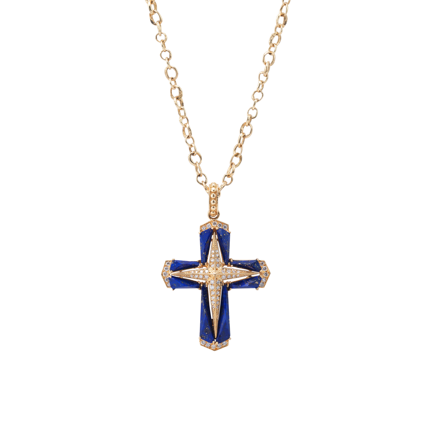 Cross Stellate Necklace / Lapis Lazuli