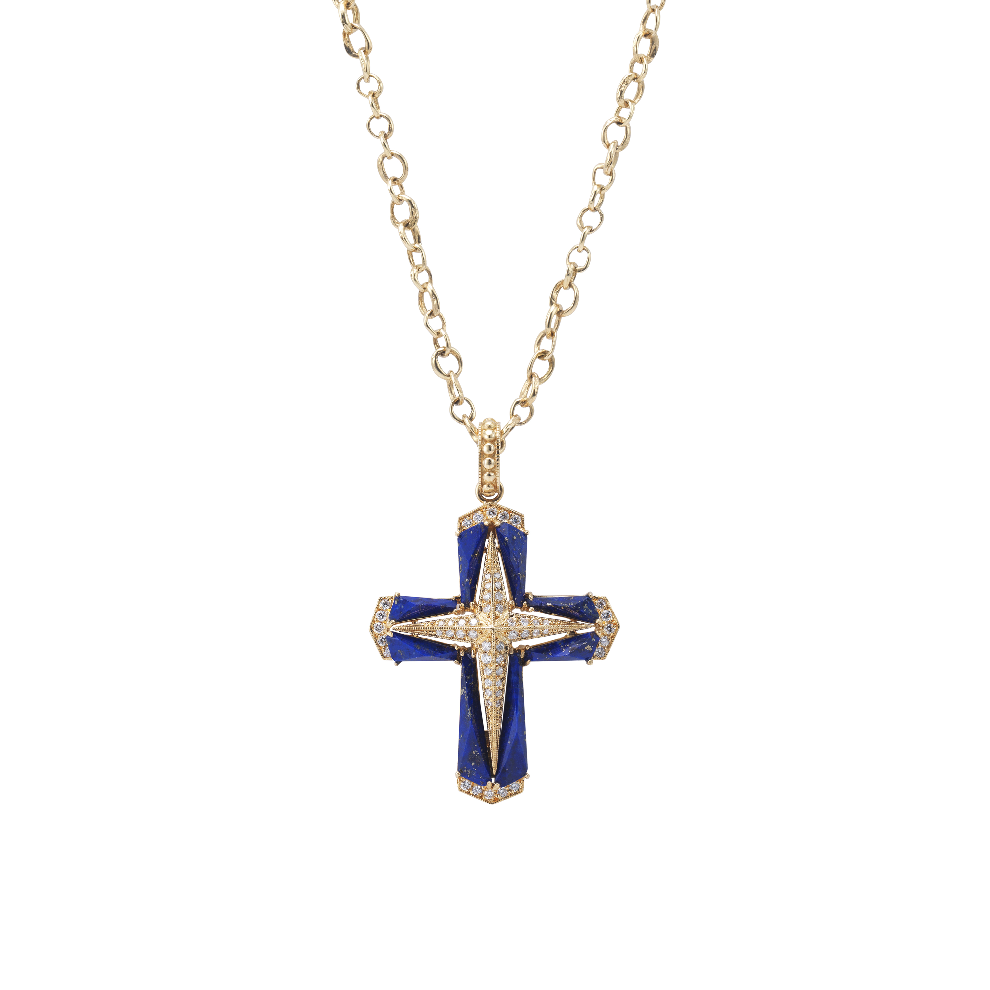 Cross Stellate Necklace / Lapis Lazuli