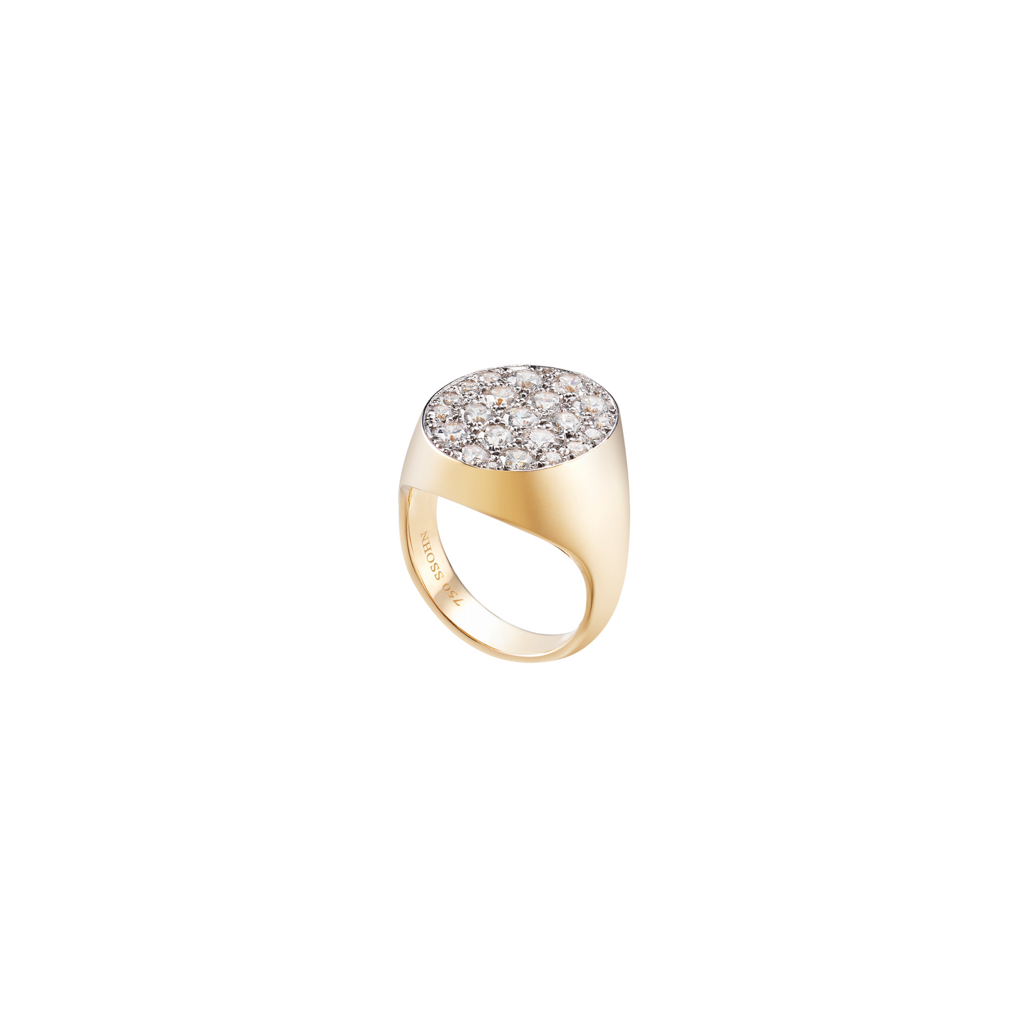 Oval Pavé Ring L / LAB