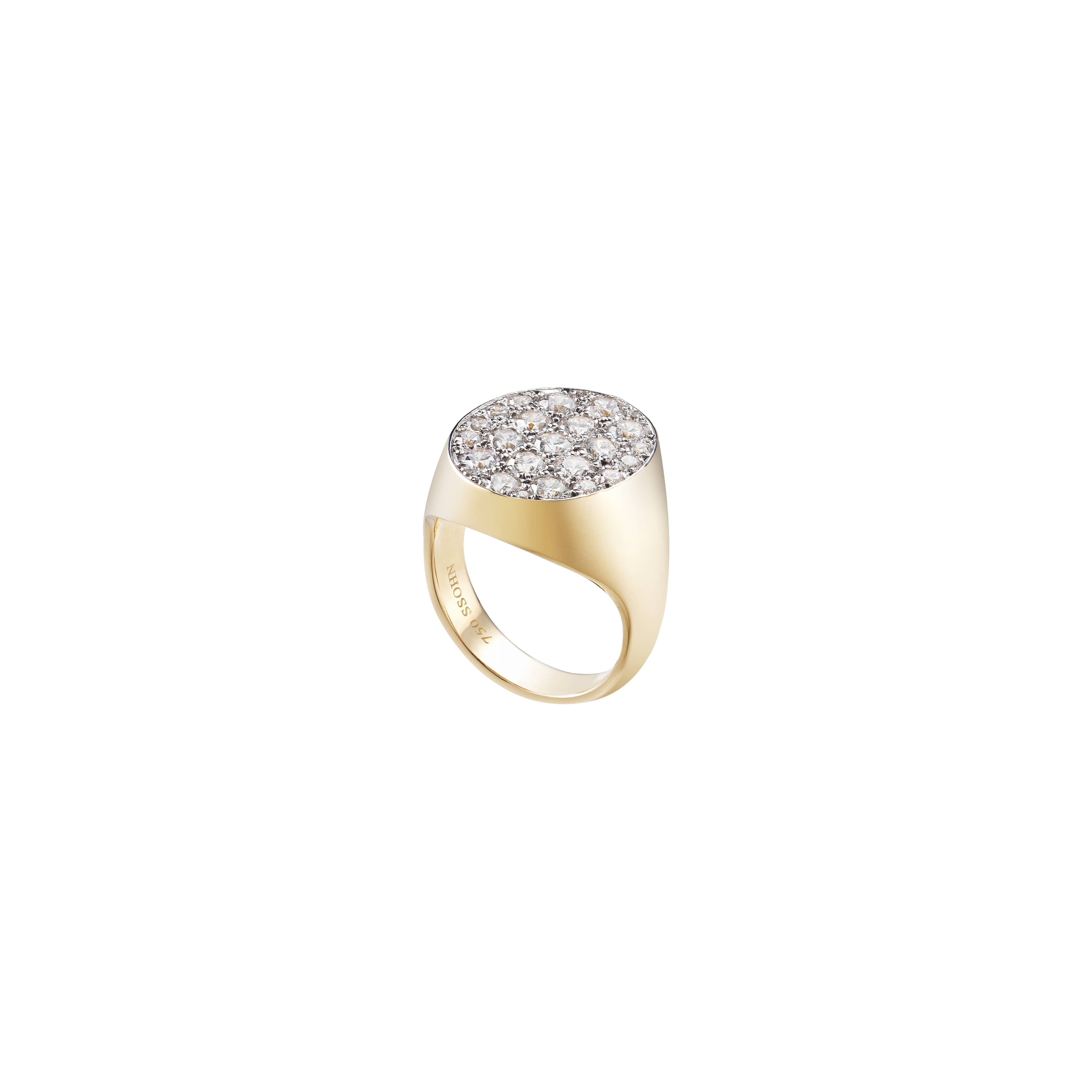 Oval Pavé Ring L / LAB