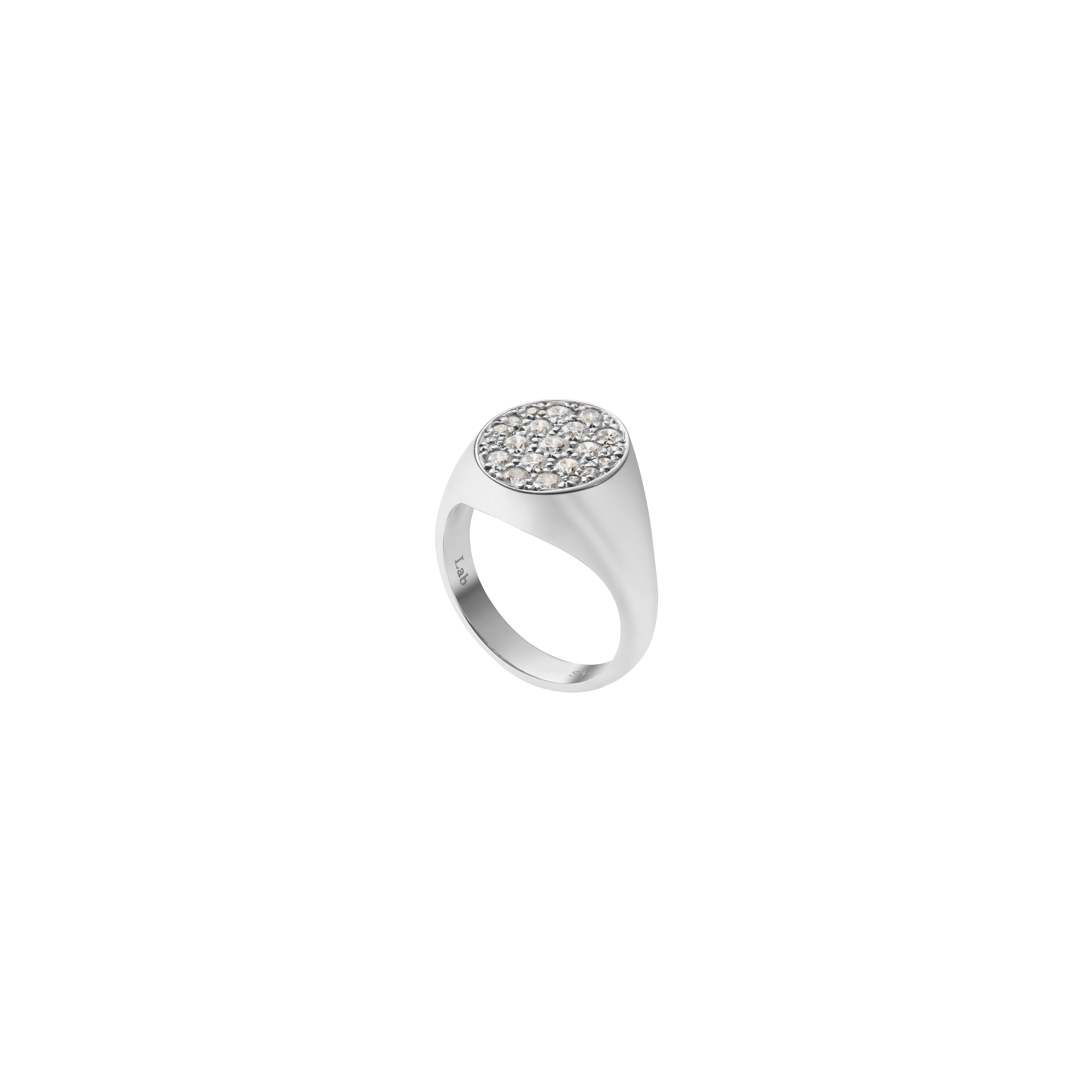 Oval Pavé Ring S / LAB