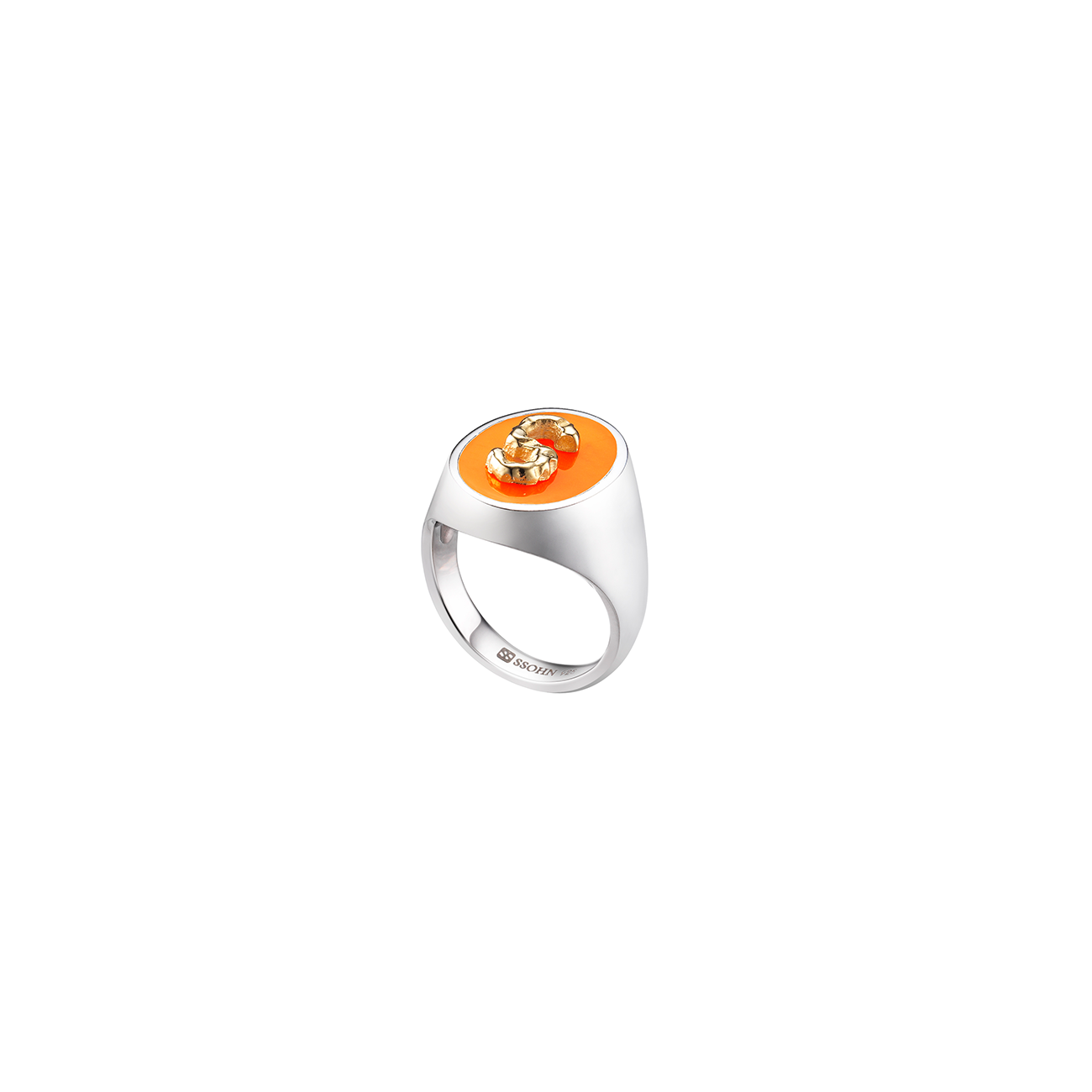 Silver Initial Ring(Large)