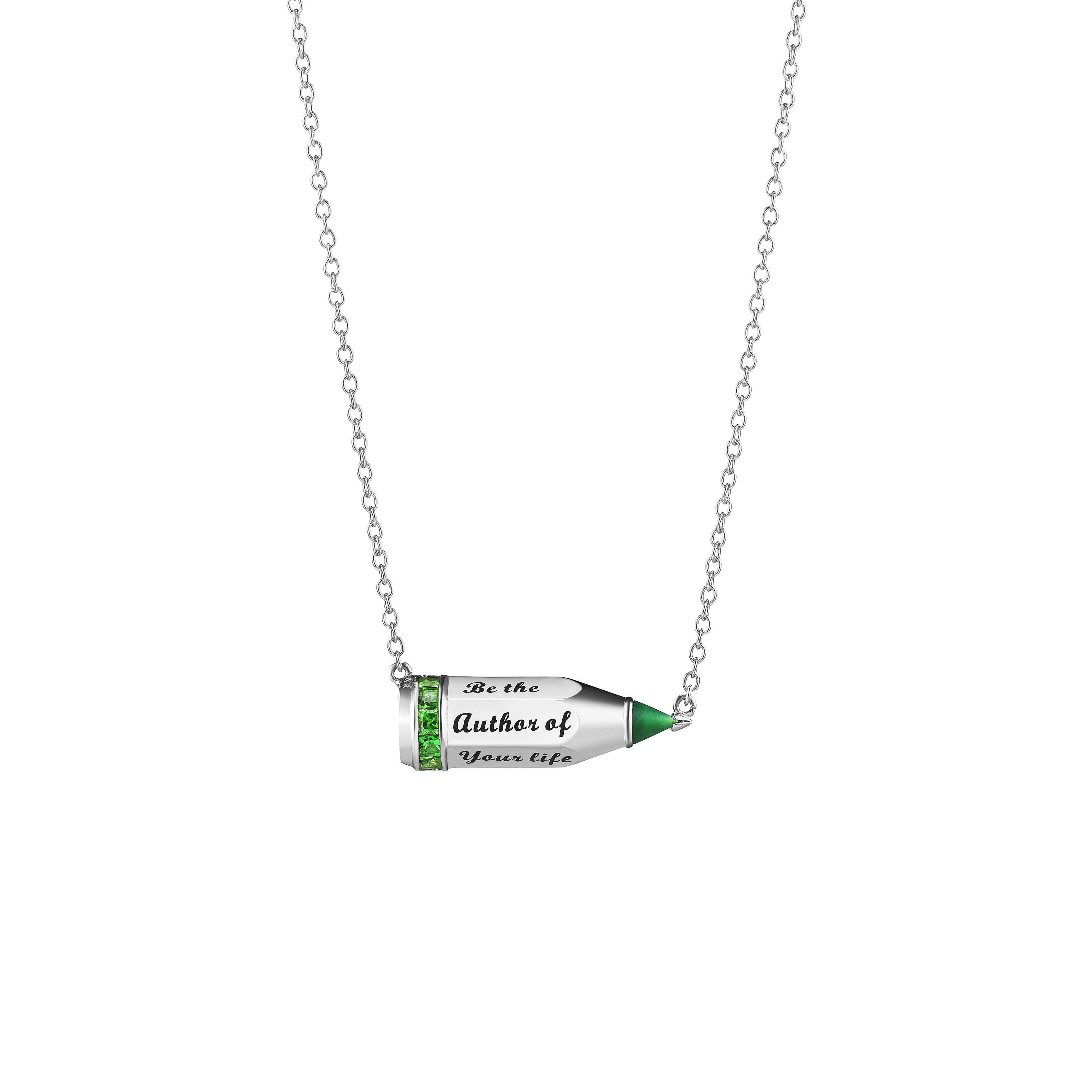 Pencil 'Be The' Necklace / Tsavorite