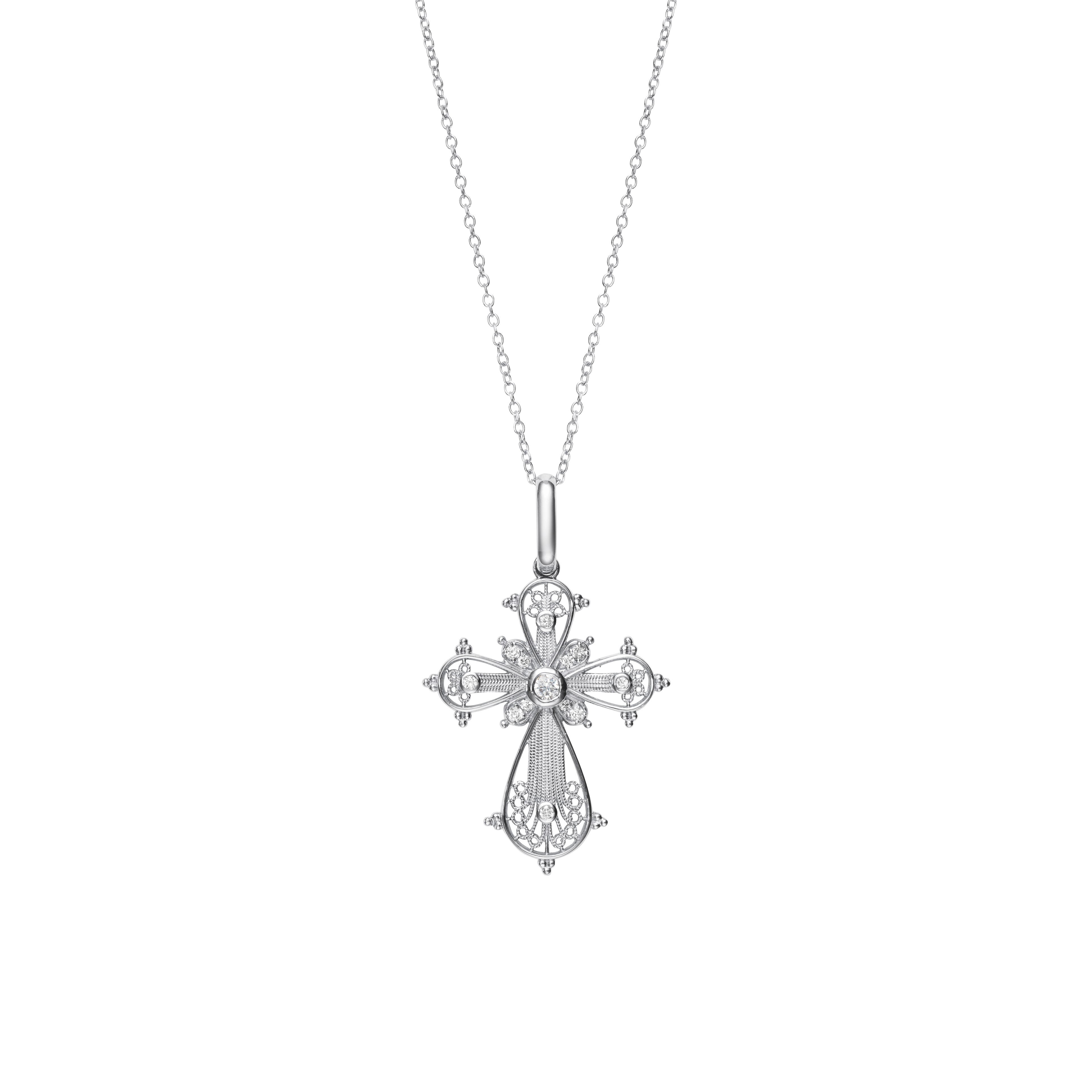 Cross Filigree Necklace / LAB