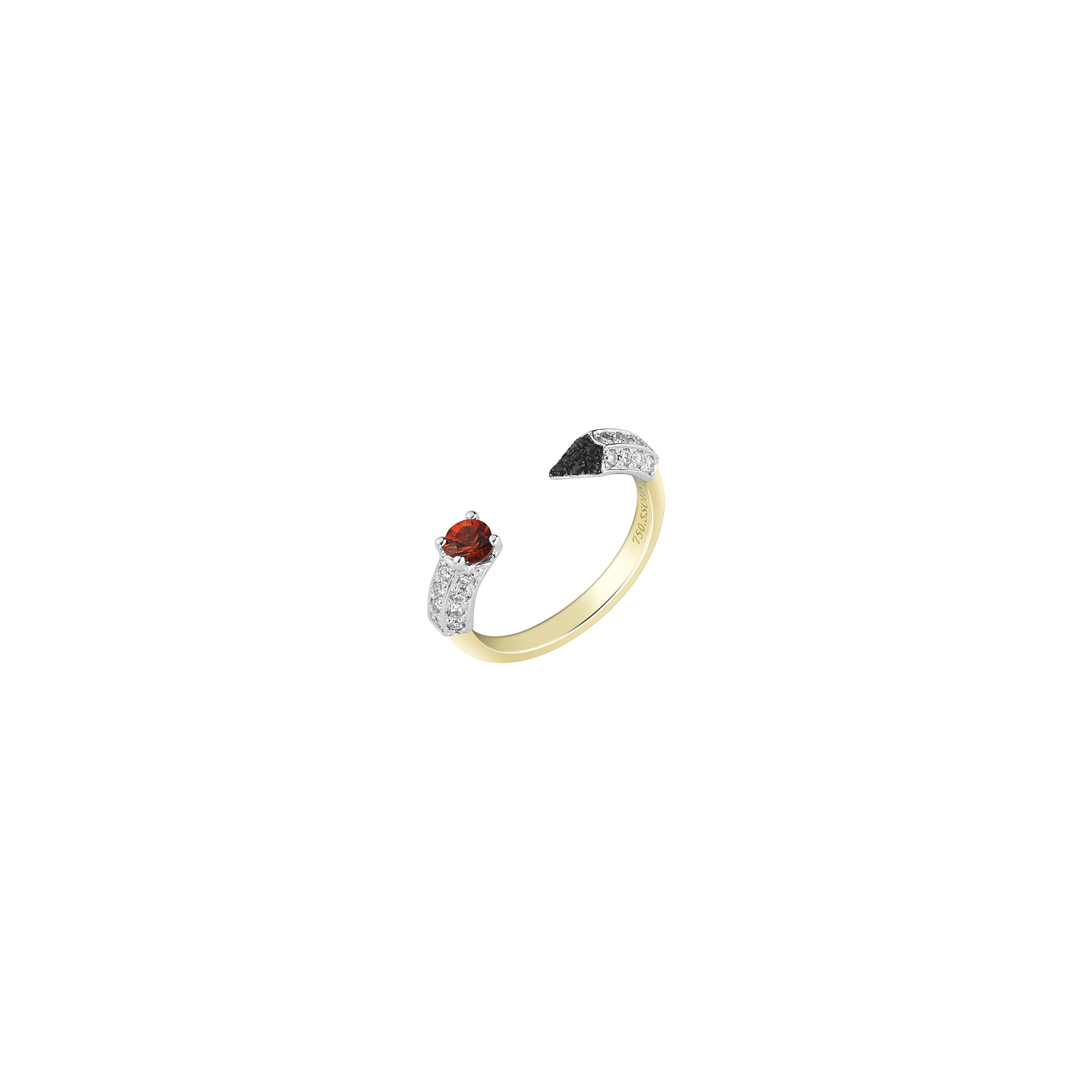 Pencil Open Ring / Red Sapphire