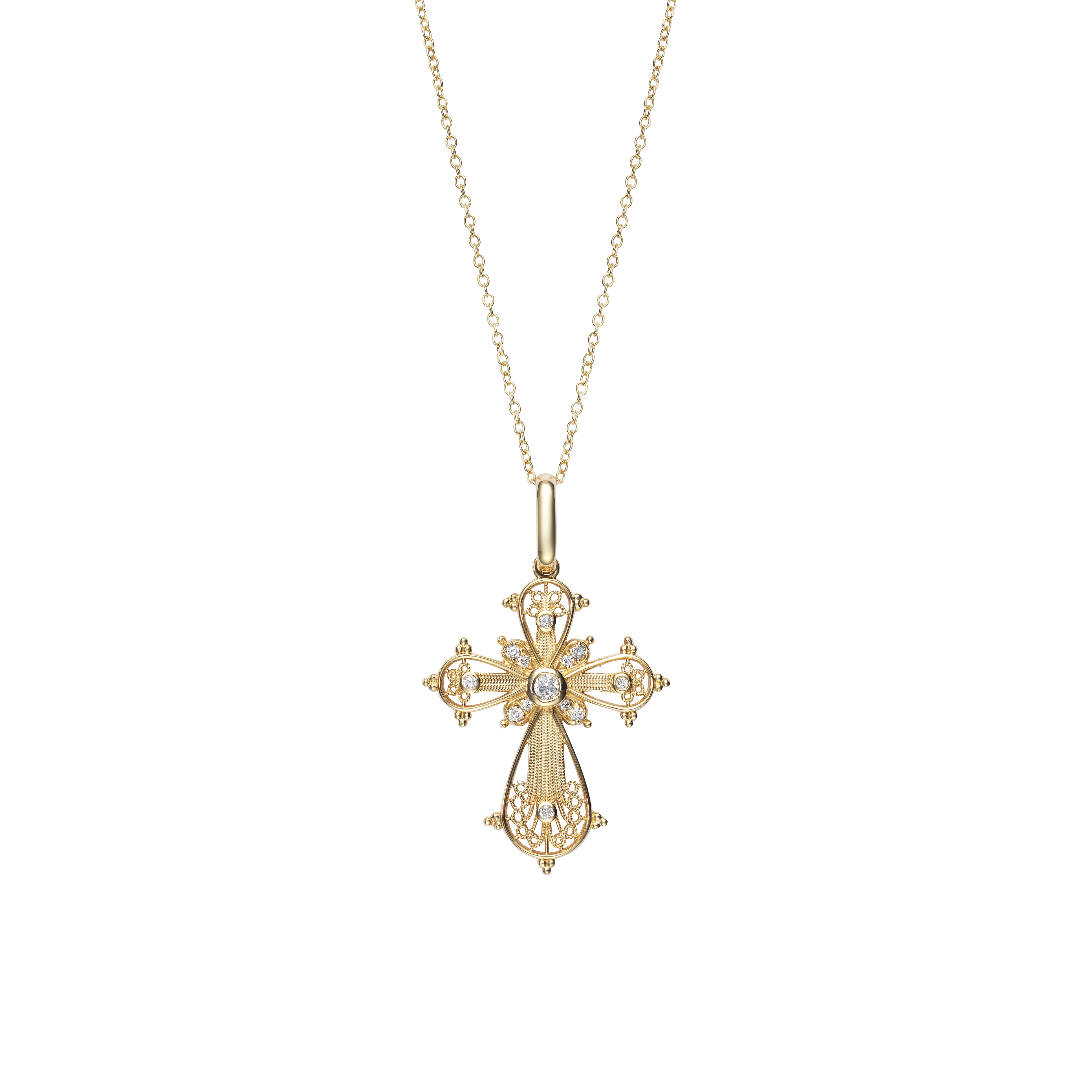 Cross Filigree Necklace / LAB